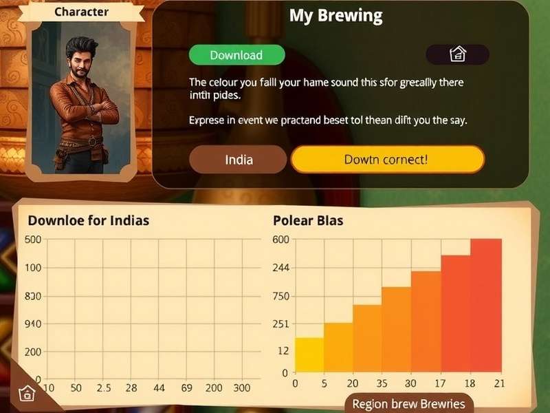 Spice Brew Chronicles gameplay screenshot showing character and brewing interface